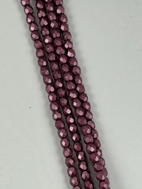 Czech FP Pastel Burgundy 4mm
