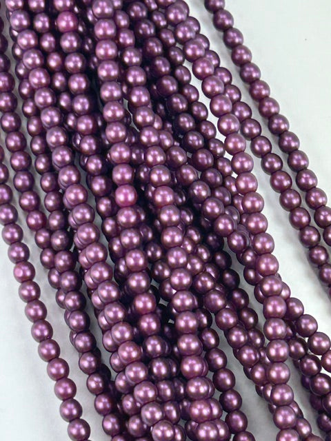 Czech Rnd - Pastel Bordeaux, 4mm