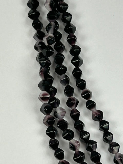 Czech Pressed Bicones - Mix Jet 6mm