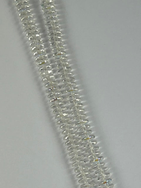 Czech Rondelles - Crystal AB 6mm