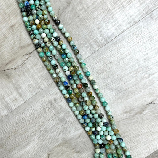 Azurite Chrysocolla 8mm, 16" Strand