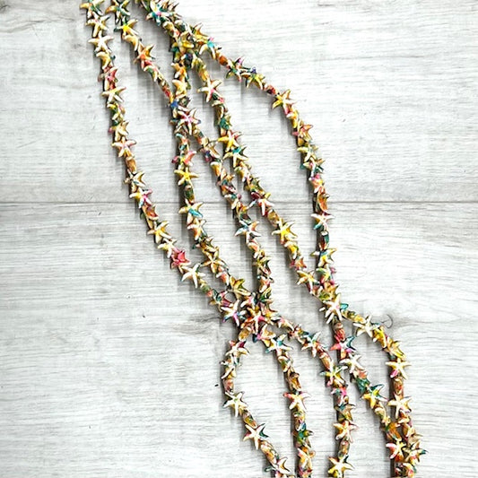 Multi Mag 'Turq' Starfish, 15mm, 16" Strand