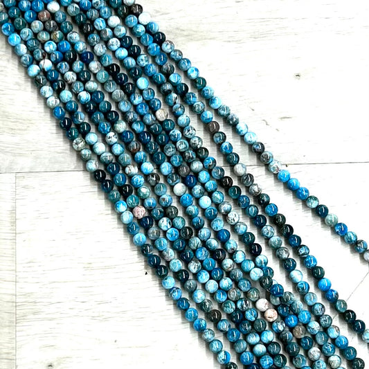 Blue Apatite 6mm, 16" Strand