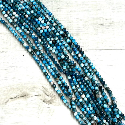 Blue Apatite 8mm, 16" Strand
