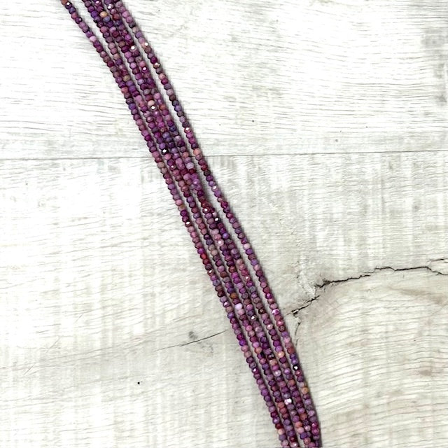 Micro FacetRuby 4mm, 16" Strand