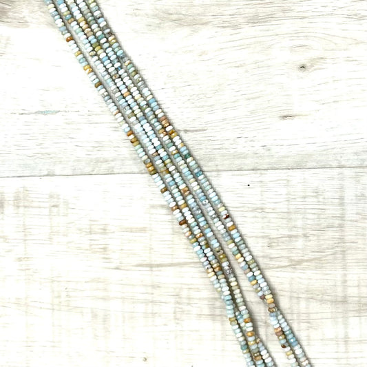 Micro Facet Amazonite 4mm, 16" Strand