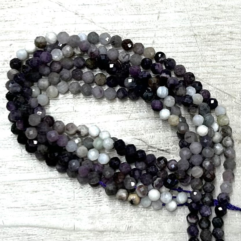 Mixed Micro Facet Gem 4mm, 16" Strand