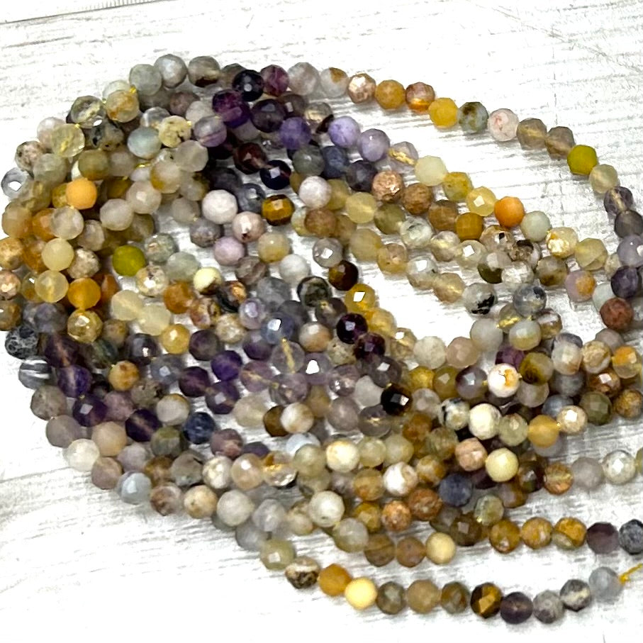 Mixed Micro Facet Gem 4mm, 16" Strand
