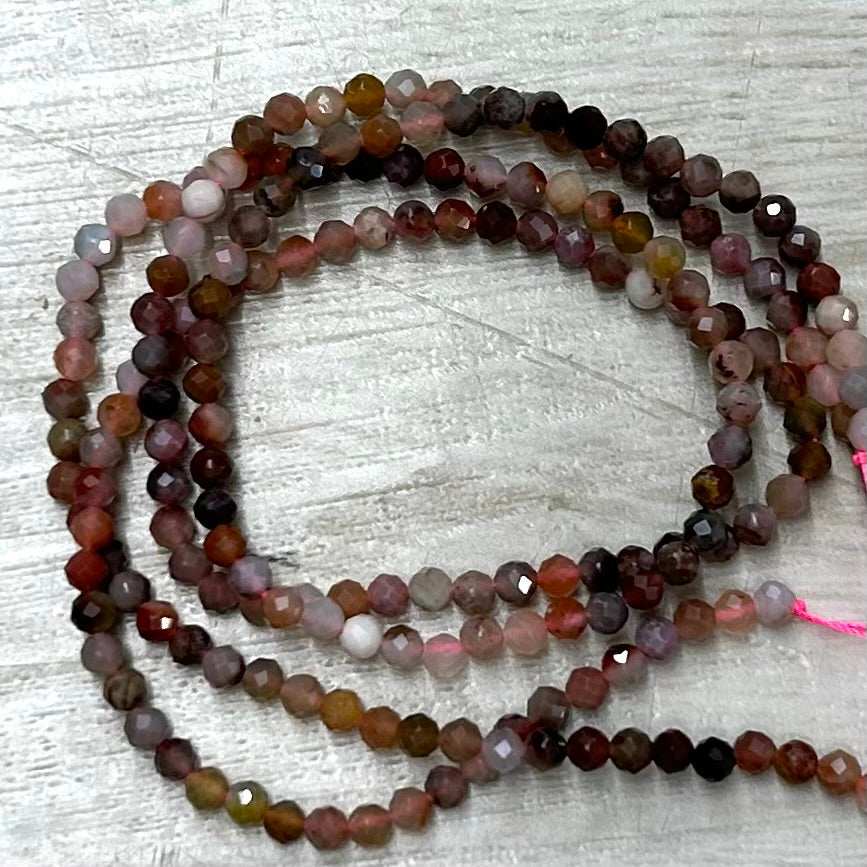 Mixed Micro Facet Gem 4mm, 16" Strand