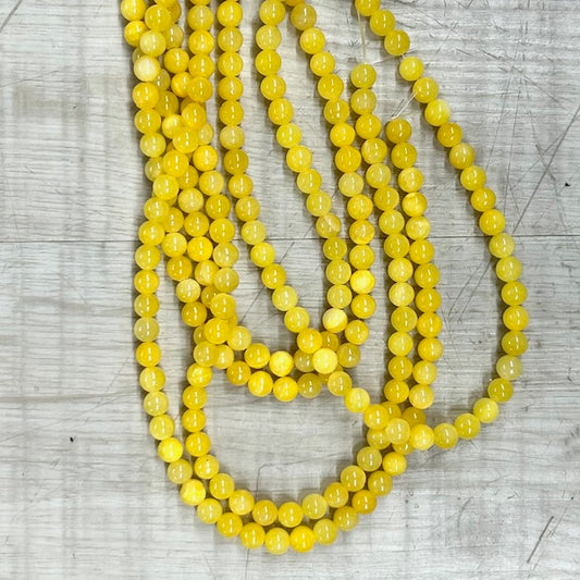 Mashan Jade - Yellow  8mm, 16" Strand