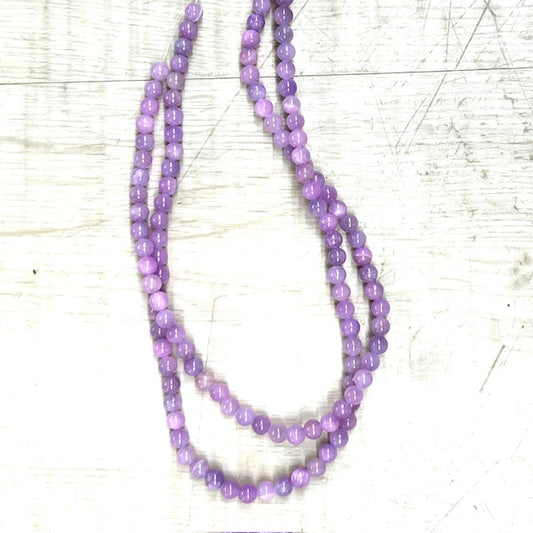 Mashan Jade - Lavender 6mm, 16" Strand