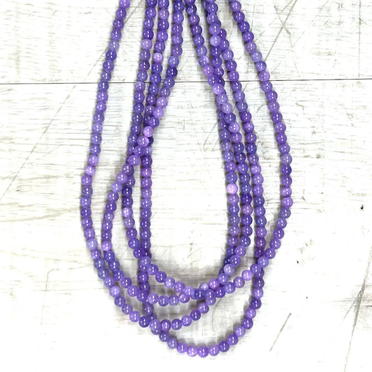 Mashan Jade - Lavender 4mm, 16" Strand