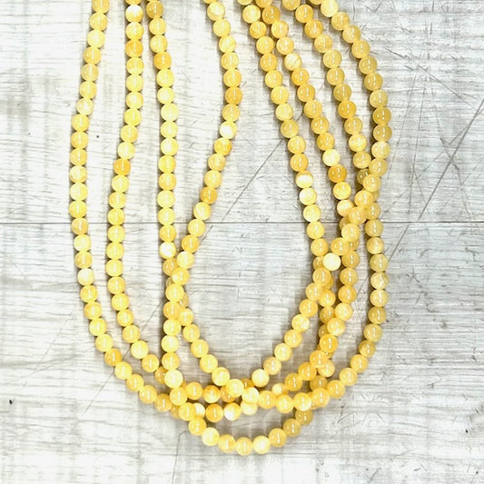 Yellow Jade Round 6mm, 16" Strand