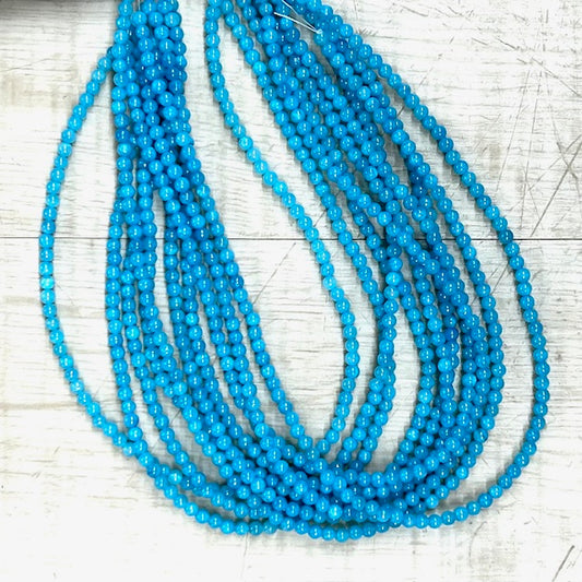 Mashan Jade - Blue 4mm, 16" Strand