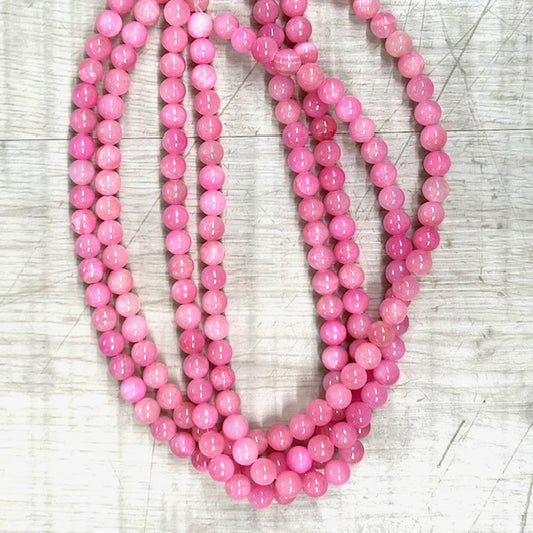 Mashan Jade - PInk, 8mm, 16" Strand