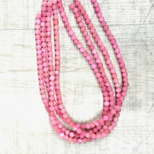 Mashan Jade - PInk, 6mm, 16" Strand