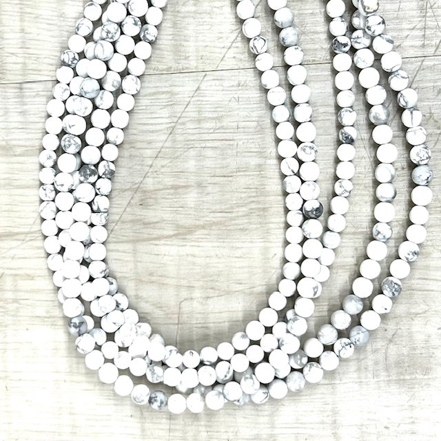 Howlite 6mm, 16" Strand