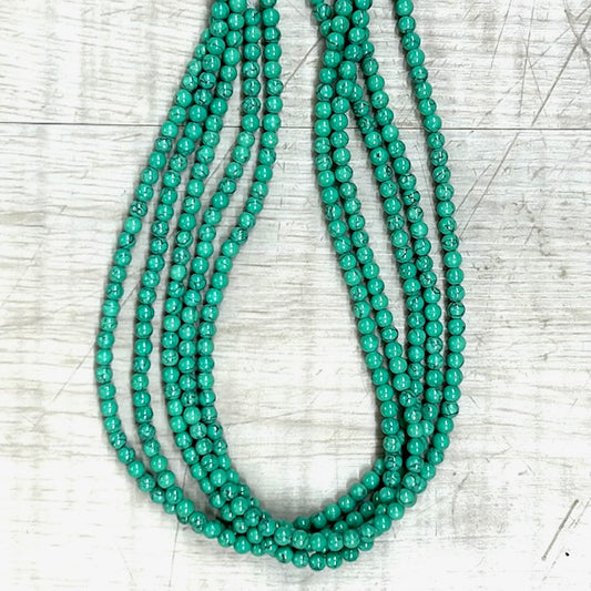 Mashan Jade - Green 4mm, 16" Strand
