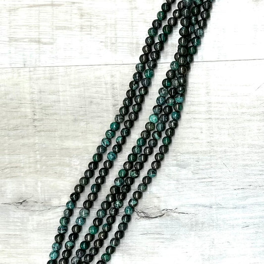 Blue Pyrite Round 8mm, 16" Strand