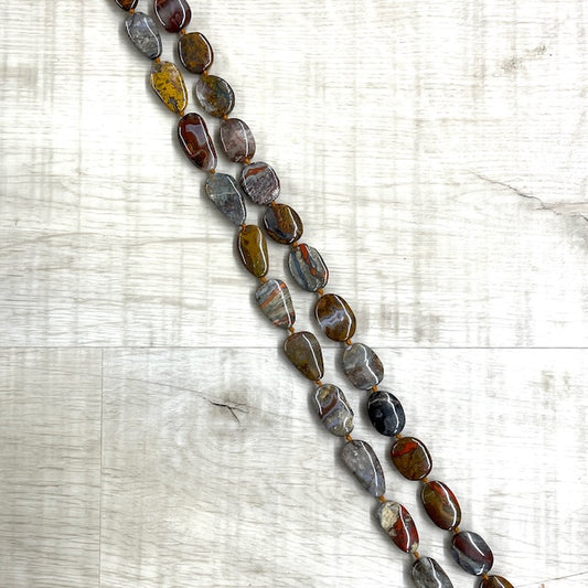 Moroccan Agate, 15-25mm Oval, 16"