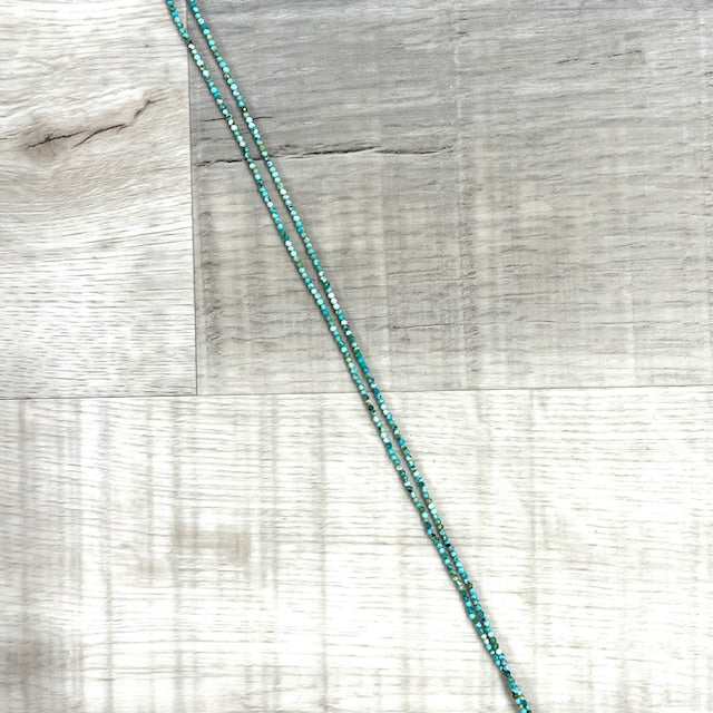 Turquoise Faceted 2mm, 16" Strand