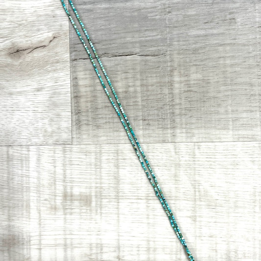 Turquoise Faceted 2mm, 16" Strand