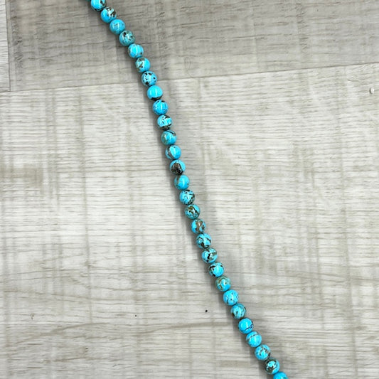 Turquoise (Kingman) 8mm, 16" Strand