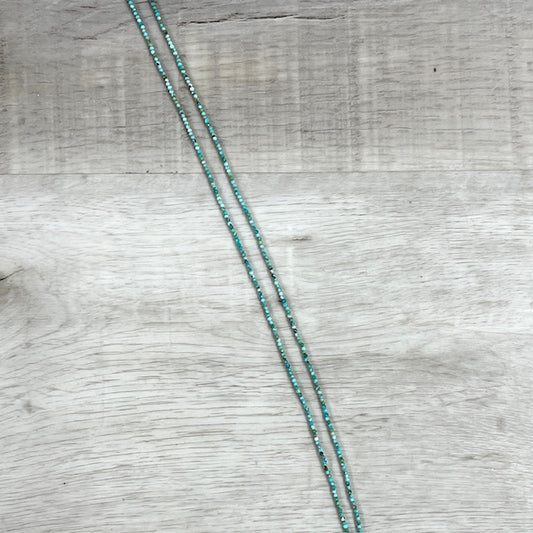 Turquoise Faceted 2mm, 16" Strand