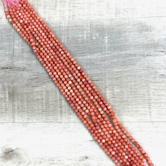 Dyed Fac Jade Orange, 6mm, 16" Strand