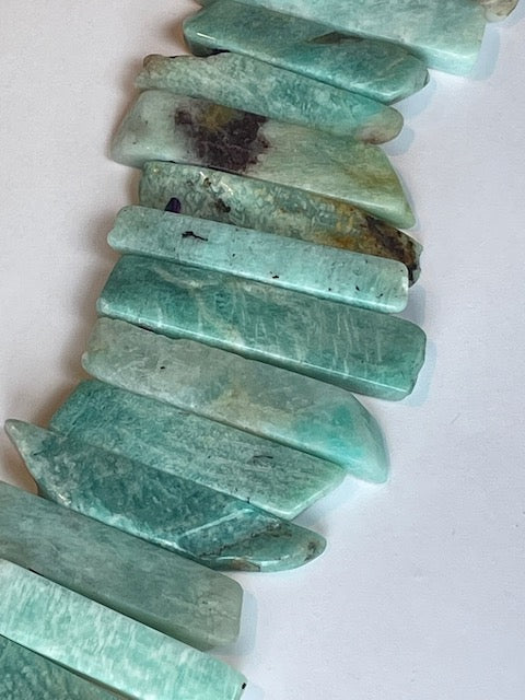 Amazonite Top Drilled Chip, 8x20-10x45m, 16" Strand