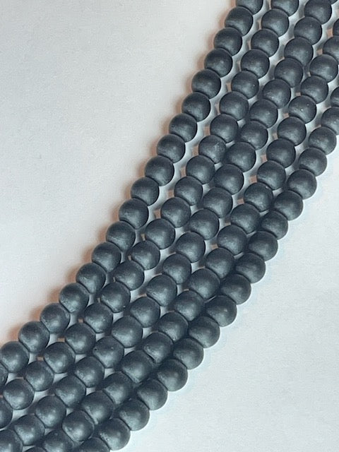 Black Obsidian Matte, 6mm, 16" Strand