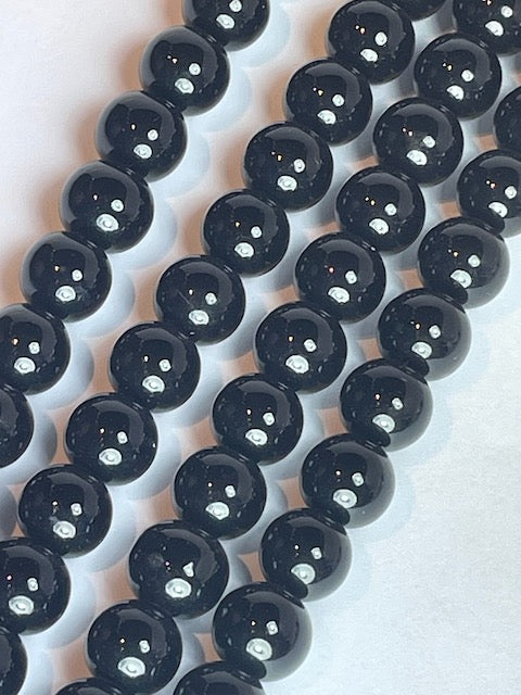 Black Onyx, 12mm, 16" Strand