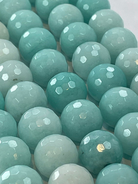 Amazonite Faceted, 12mm, 16" Strand