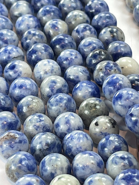 Denim Lapis, 8mm, 16" Strand