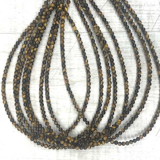 Tiger Eye, 4mm, 16" Strand