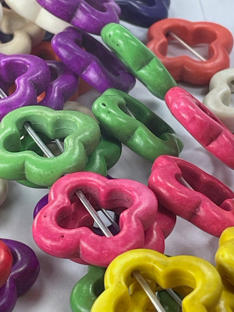 Mixed Mag 'Turq' Open Marquise, 20mm, 16" Strand