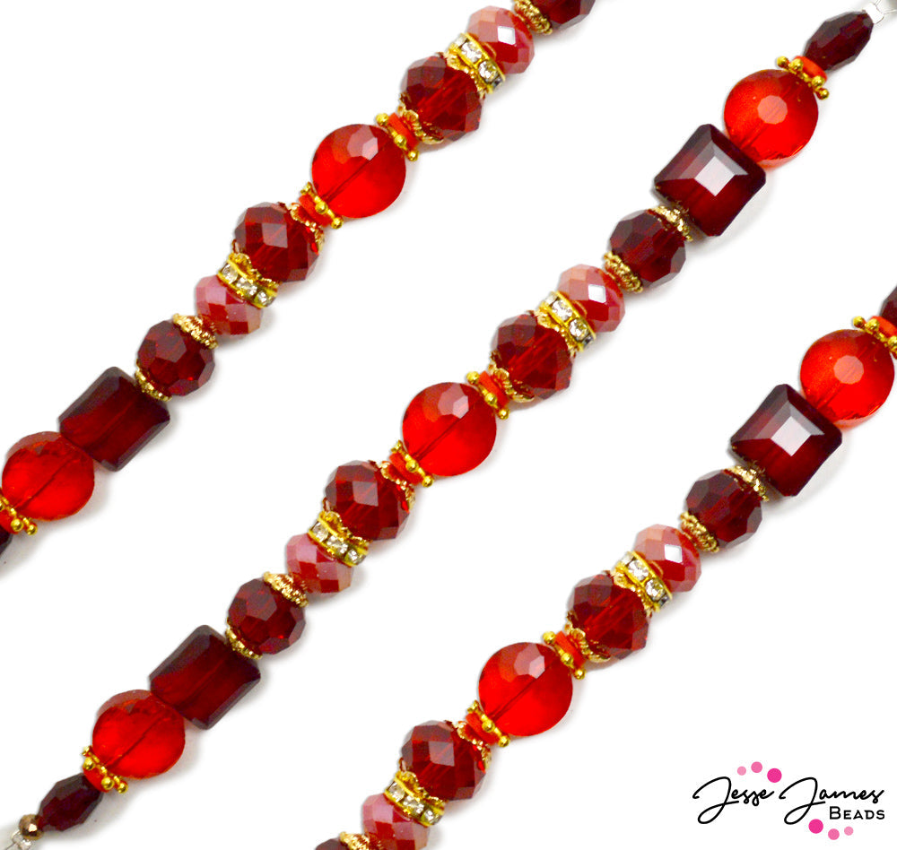 Czech Glass Mixed Strand 7"