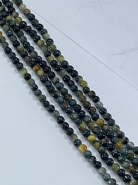 Blue/Gold Tiger Eye 4mm, 16" Strand