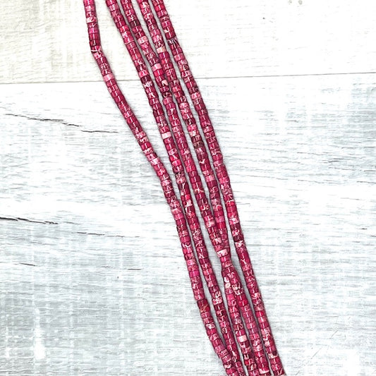 Red Imp Jasper Heishi 6x3mm, 16" Strand