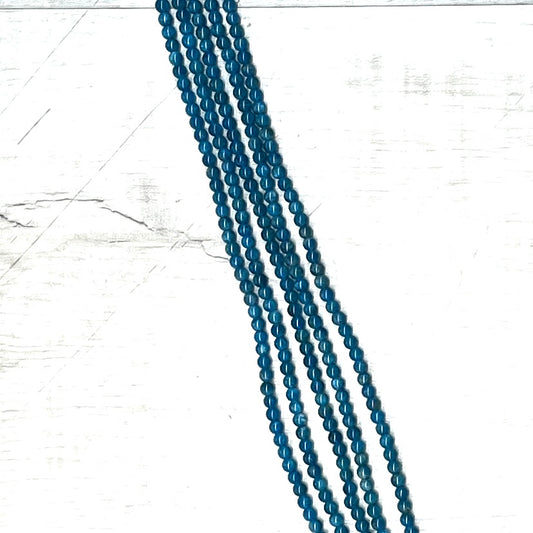Blue Apatite 4mm, 16" Strand