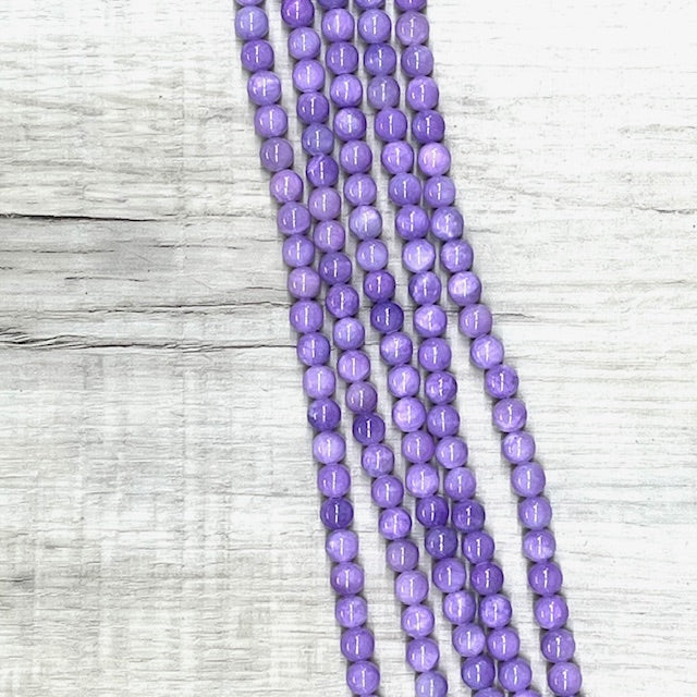 Mashan Jade - Orchid, 8mm, 16" Strand