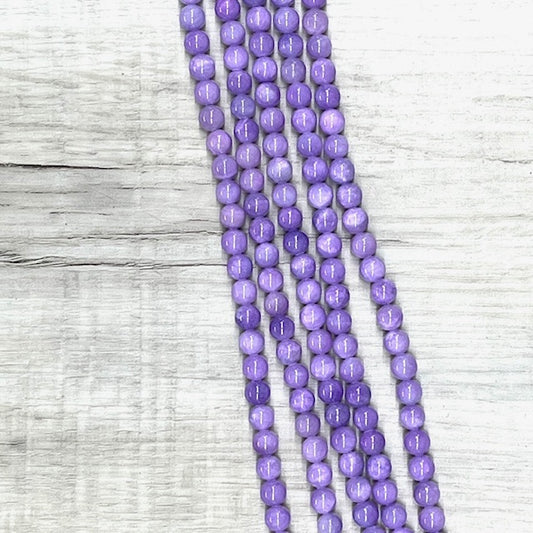 Mashan Jade - Orchid, 8mm, 16" Strand