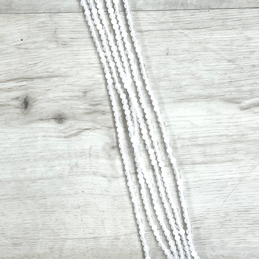 White Agate 4mm, 16" Strand