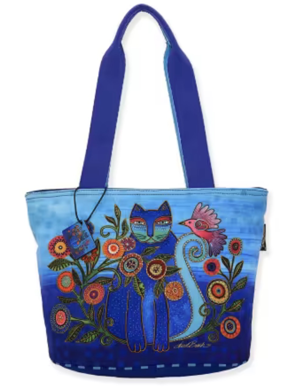 Cat Cerulean Medium Tote