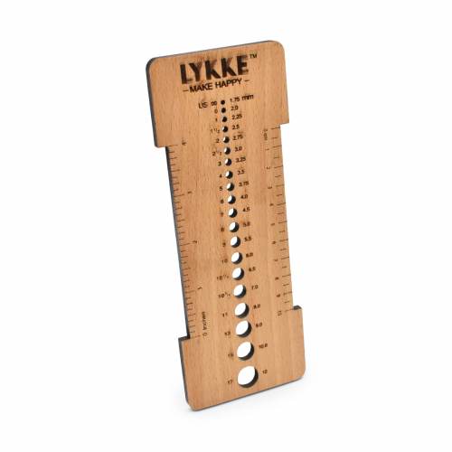 Lykke Wood Needle Sizer and Gauge Tool,