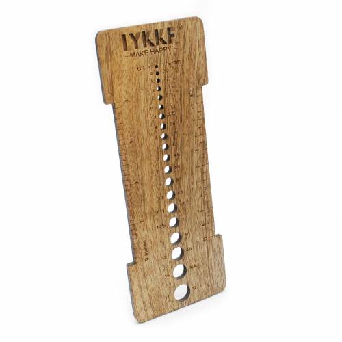 Lykke Wood Needle Sizer and Gauge Tool,