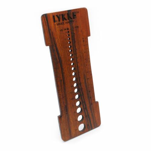 Lykke Wood Needle Sizer and Gauge Tool,