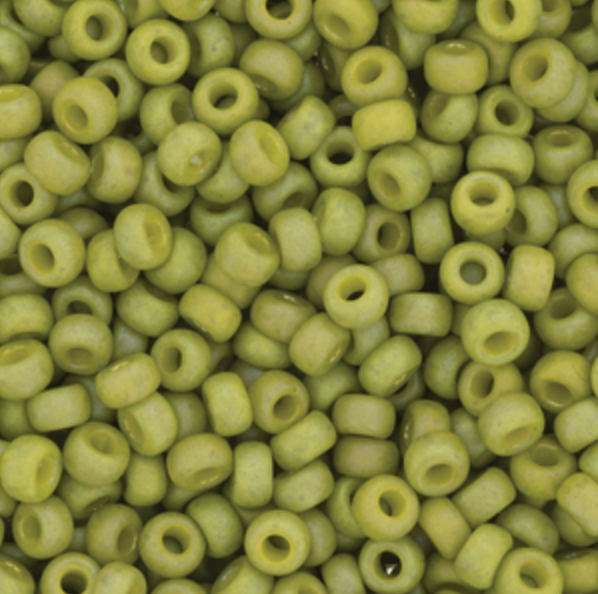 Frosted Opaque Glazed Rainbow Olive 6/0, 6-4697