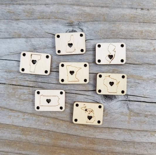 Minnesota Heart Tags - Birch