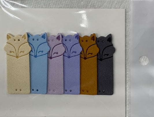 Leather Fox Tag, Sew On